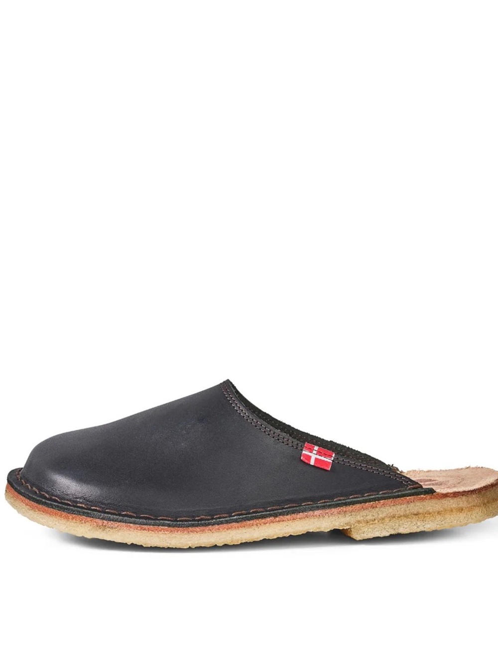 New! Duckfeet Blavand Black Leather Slip-On Mule with Crepe Sole, Sz 42 - Picture 3 of 3